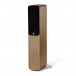 Q Acoustics Q 5040 Compact Floorstanding Speakers, Holme Oak (Pair) - angled with grille