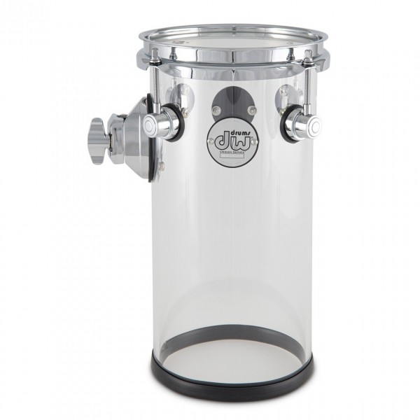 DW Design 6" x 12" Rata Tom, Acrylic Clear - Angle 2