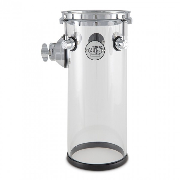 DW Design 6" x 14" Rata Tom, Acrylic Clear - Angle 2