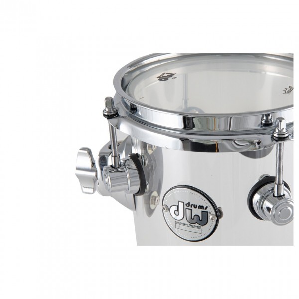 DW Design 6" x 16" Rata Tom, Acrylic Clear - Hardware