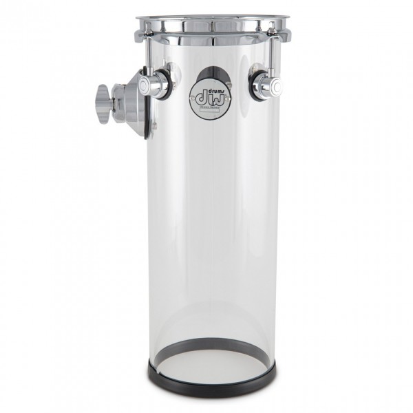 DW Design 6" x 16" Rata Tom, Acrylic Clear -  Angle 2
