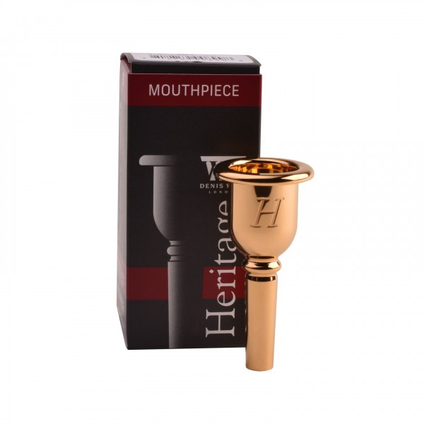 Denis Wick Heritage Trombone Mouthpiece, Gold Plate, 4BS With Box