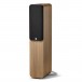 Q Acoustics Q 5050 Floorstanding Speakers, Holme Oak (Pair) - angled with grille