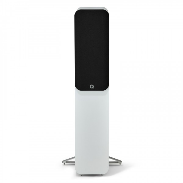Q Acoustics Q 5050 Floorstanding Speakers, Satin White (Pair) - with grille