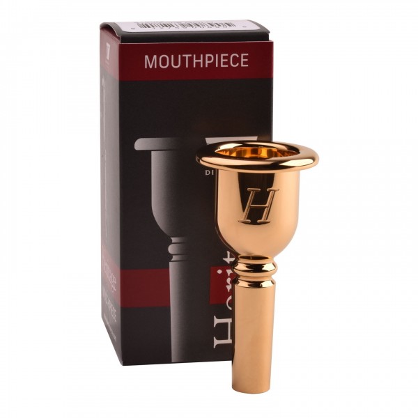 Denis Wick Heritage Bass Trombone Mouthpiece, Gold Plate, 2AL With Box