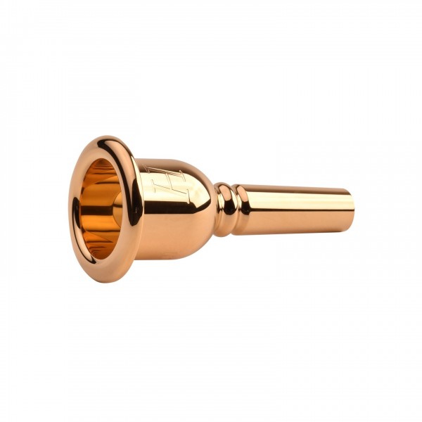 Denis Wick Heritage Bass Trombone Mouthpiece, Gold Plate, 2AL Side