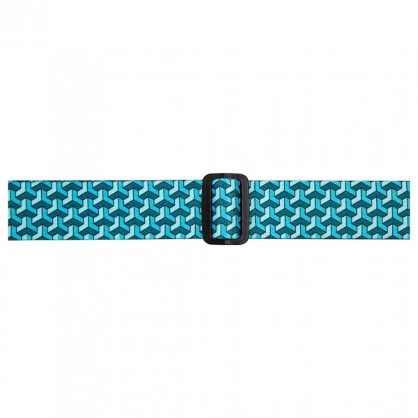 Flight Polyester Ukulele Strap, Trail Blue - Buckle