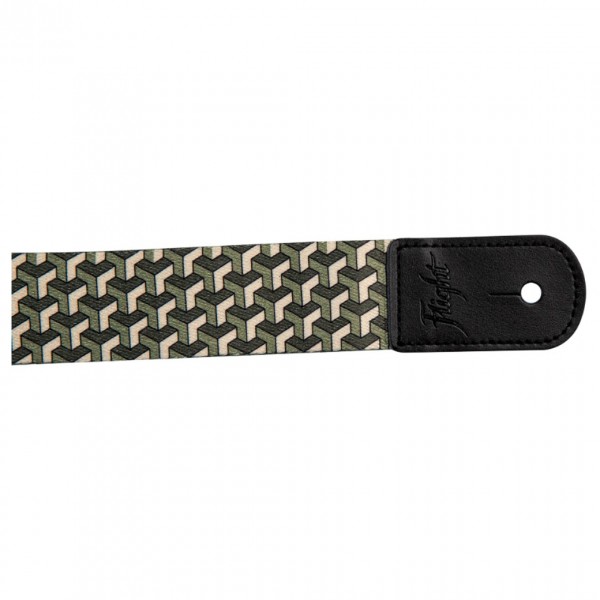 Flight Polyester Ukulele Strap, Trail Green - End