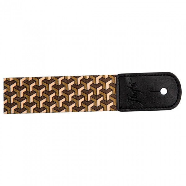 Flight Polyester Ukulele Strap, Trail Sand - End
