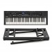 Yamaha CK88 Stage Keyboard with Deluxe Keyboard Stand folded