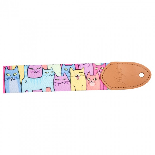 Flight Polyester Ukulele Strap, Kitty - End