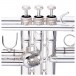 Levante by Stagg TR6301 Bb Trumpet, Silver Plate, Valves