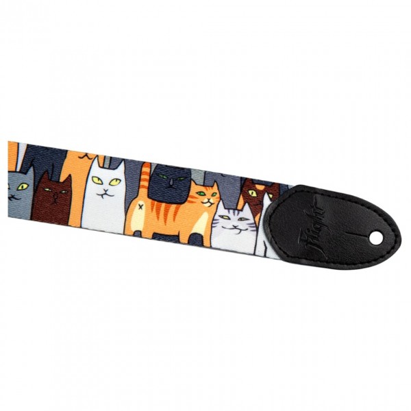 Flight Polyester Ukulele Strap, Cats - End