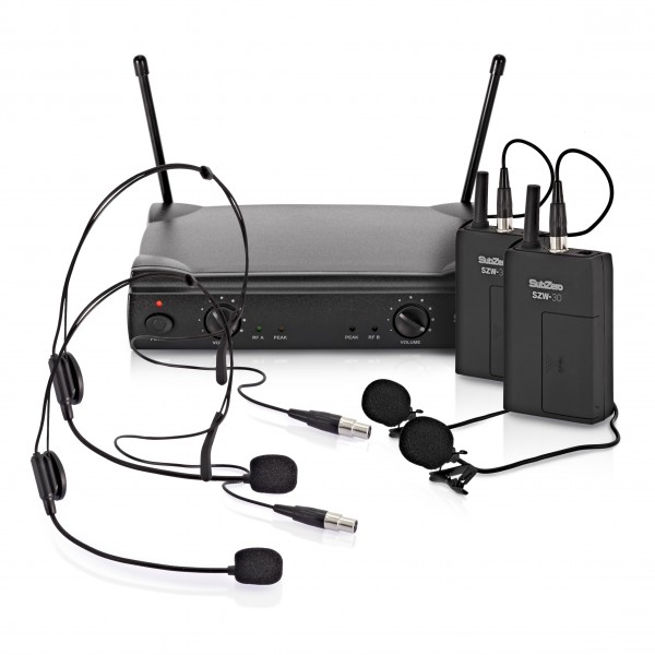 SubZero SZW-30 Lavalier and Headset Wireless Microphone System