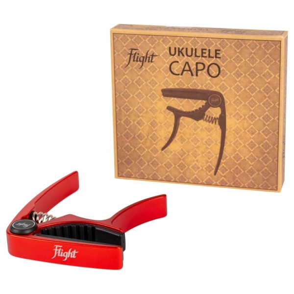 Flight Aluminium Ukulele Capo, Red - Box