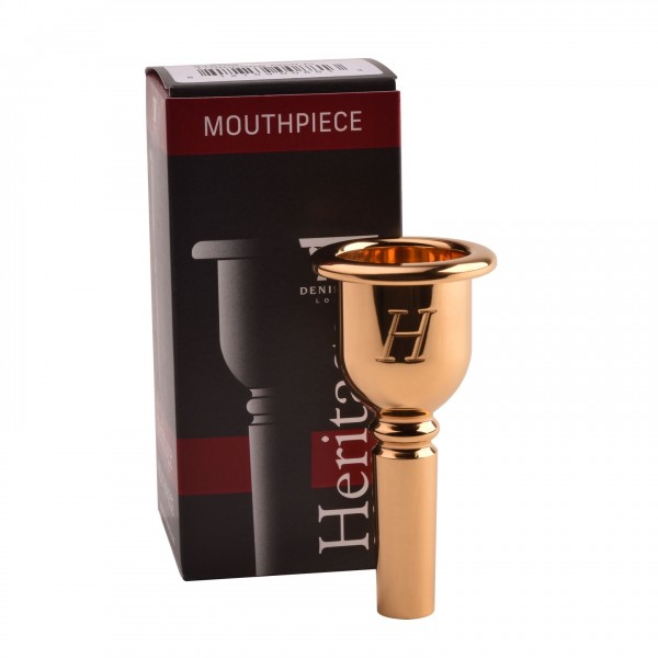Denis Wick Heritage Bass Trombone Mouthpiece, Gold Plate, 00AL With Bpx