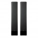 SVS Prime Pinnacle Floorstanding Speakers, Gloss Black Front View With Grilles