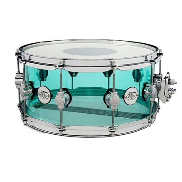 DW Design Series 14" x 6.5" Acrylic Snare Drum, Sea Glass