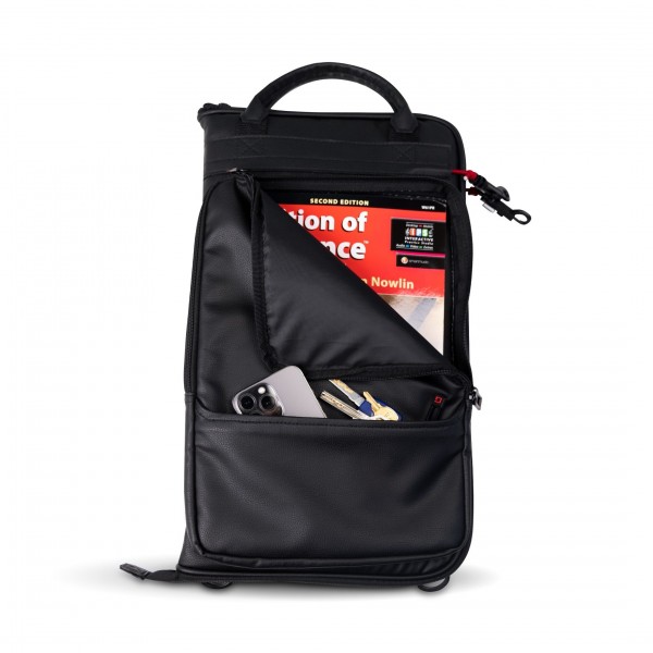 Gator Deluxe Faux Leather Drumstick Bag - Accessory Pockets, Open