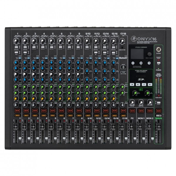 Mackie ONYX 16 16-Channel Analog Mixer with Multi-Track USB - Top