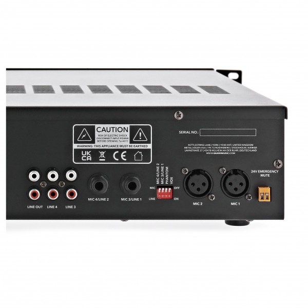 SubZero 360W Multi Zone 100V Line Mixer Amplifier at Gear4music