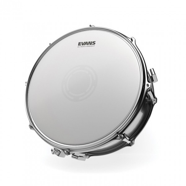 Evans Heavyweight Snare Batter Head, 14'' - Mounted Example