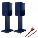 KEF R3 Meta Bookshelf Speakers Indigo w/ Stands & Helicon Cable 6m