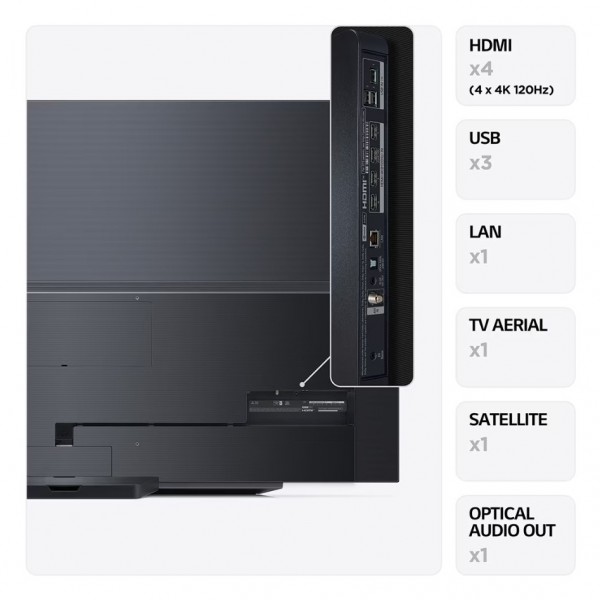 LG OLED83C34LA 83" OLED 4K HDR Smart TV - rear