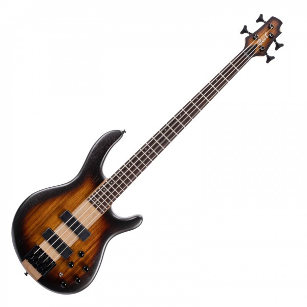 Cort C5 Plus ZBMH 5-String Bass, Open Pore Tobacco Burst