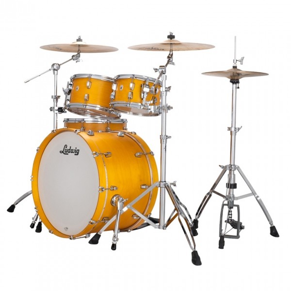 Ludwig Neusonic 22'' MOD2 4pc Shell Pack, Satin Gold Slumbers - Angle 2