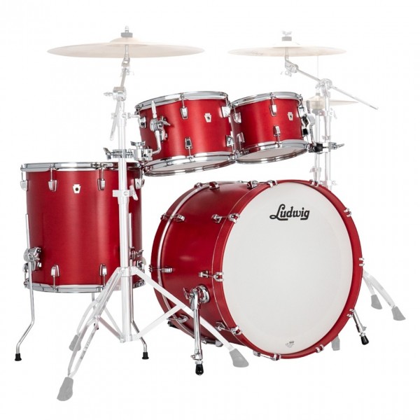 Ludwig Neusonic 22'' MOD2 4pc Shell Pack, Satin Diablo Red