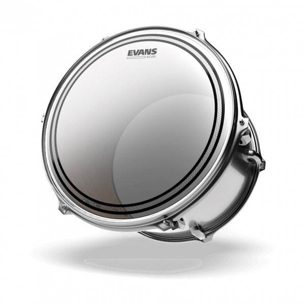 Evans EC2S Clear Tom Pack (12", 13", 16") & 14" HD Dry Snare - Tom Head Mounted Example