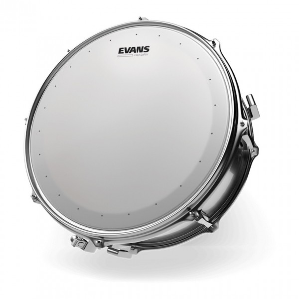 Evans EC2S Clear Rock Pack (10", 12", 16") & 14" HD Dry Snare - Snare Head Mounted Example