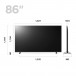 LG 86UR78006LB 86 inch 4K Smart TV Dimension View