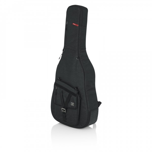 Gator GT-JUMBO-BLK Transit Bag For Jumbo Acoustic Guitars - Front, Right