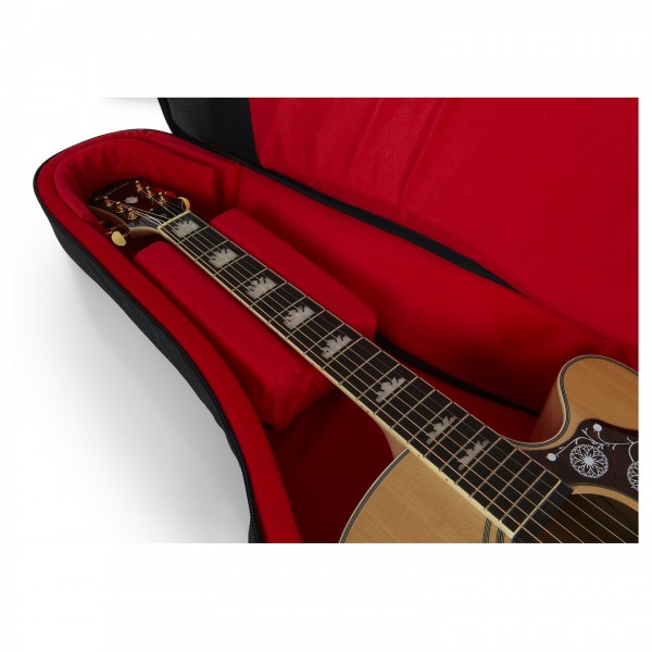 Gator GT-JUMBO-BLK Transit Bag For Jumbo Acoustic Guitars - Open 3