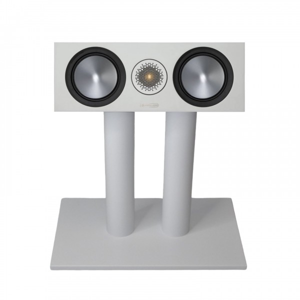 Monitor Audio Bronze C150 Centre Speaker, Urban Grey With Free Stand Front View