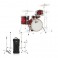 Gretsch Catalina Jazz 18'' 4pc & DW 6000 H/W, Crimson Burst