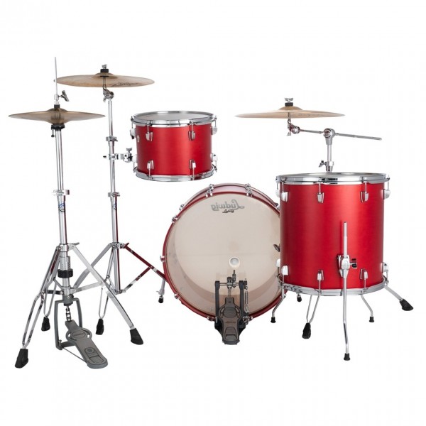 Ludwig Neusonic 20'' Downbeat 3pc Shell Pack, Satin Diablo Red - Back