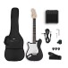 VISIONSTRING 3/4 Left Handed Electric Guitar Pack, Black