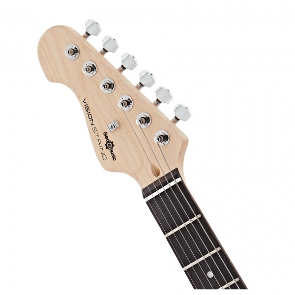 VISIONSTRING Left Handed Electric Guitar Pack, Black