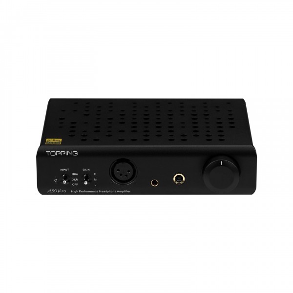 Topping A30 Pro Desktop Headphone Amplifier, Black - Angle