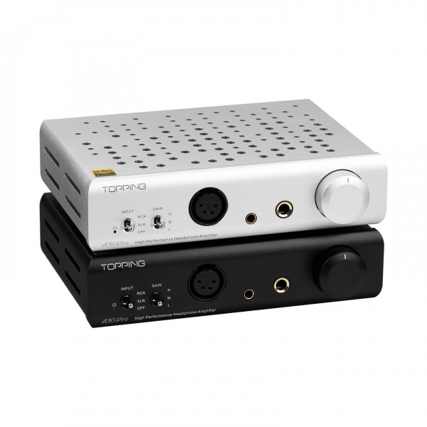 Topping A30 Pro Desktop Headphone Amplifier, Black - Stack 1