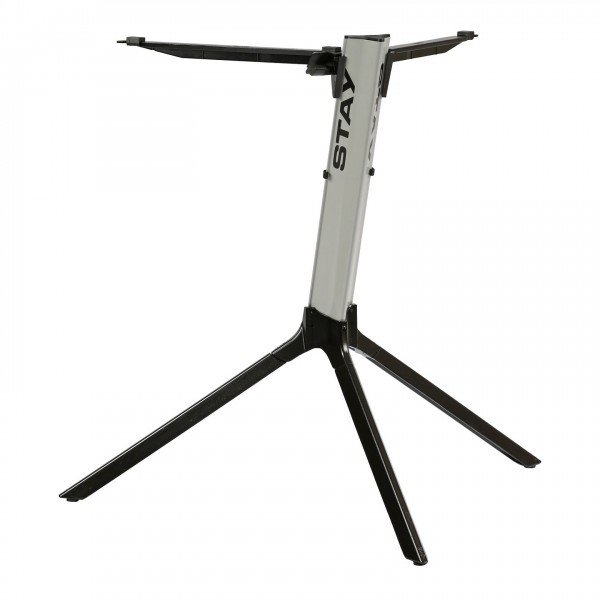 Stay Stands Slim Compact Keyboard Stand, Single Tier, Silver Back