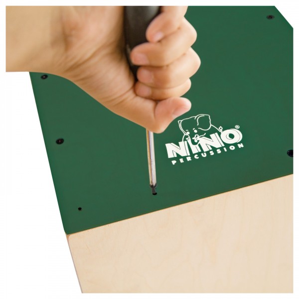 Nino by Meinl Make Your Own Chalkboard Cajon, Dark Green - Screw Driver