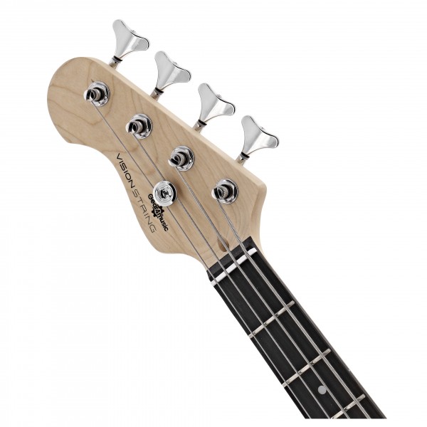 VISIONSTRING 3/4 Left Handed Bass Guitar Pack, Black