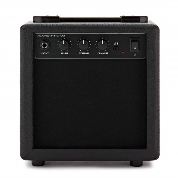 VISIONSTRING 3/4 Left Handed Bass Guitar Pack, Black