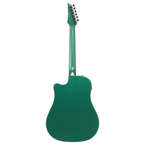 Ibanez Altstar Electro-Acoustic, Jungle Green Metallic High Gloss - Back