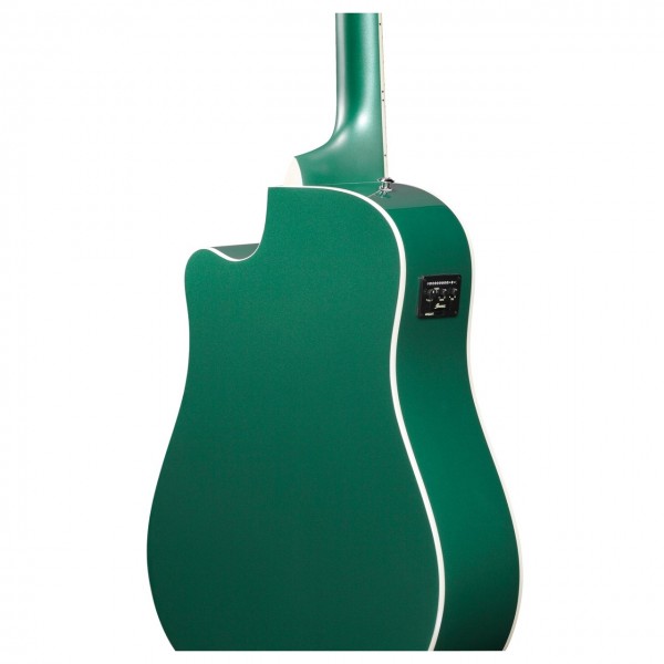 Ibanez Altstar Electro-Acoustic, Jungle Green Metallic High Gloss - Angled Back