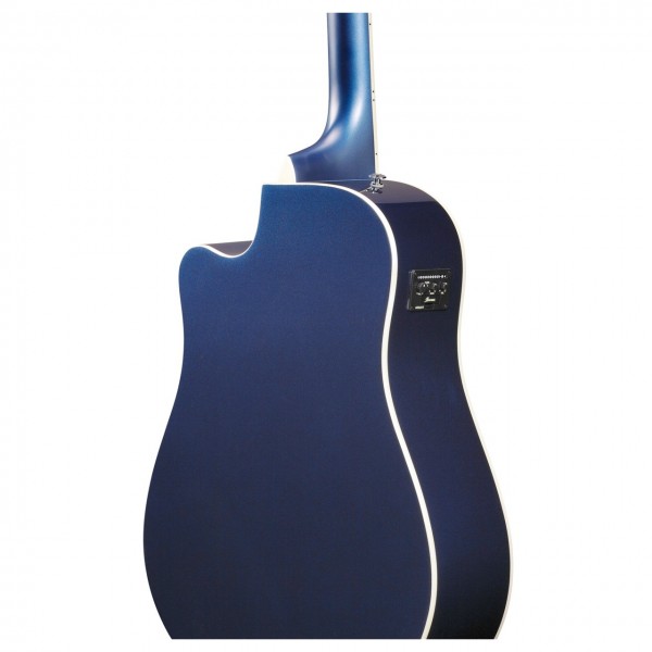 Ibanez Altstar Electro-Acoustic, Night Blue Metallic High Gloss - Angled Back